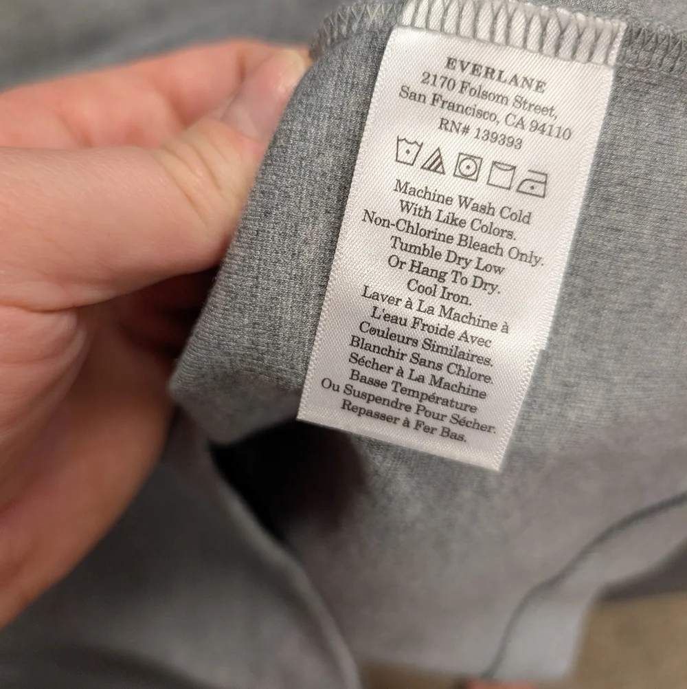 Everlane The Dream Tee Heather Gray Short Sleeve Tee Large Staple Elevated - Picture 9 of 10